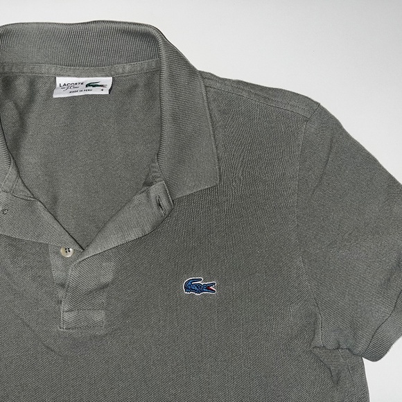 Lacoste Men’s Short Sleeve Polo Shirt Olive Green Size 4 (Medium) - Picture 2 of 3